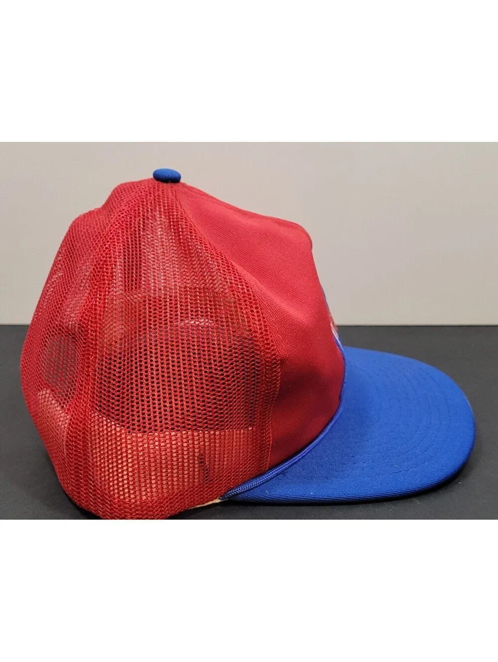 Vtg Carquest Hat Snapback Cap Red/Blue 80's Auto Parts Stores w/Blue Rope *Read